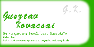 gusztav kovacsai business card